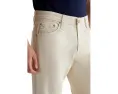 Джинсы Everett Slim Straight от AG Jeans зауженные к низу в цвете слоновая кость