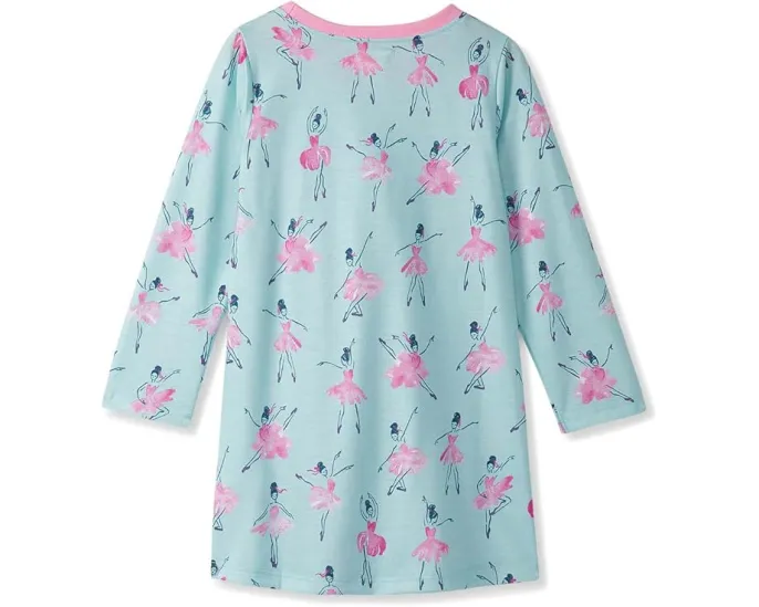 Ночная сорочка с длинным рукавом Hatley Kids для детей с бантом и сборками