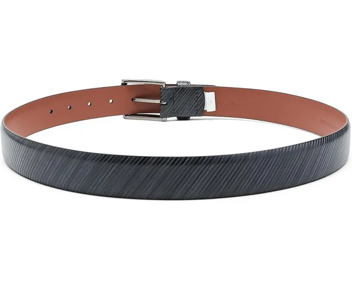 Кожаный ремень Johnston & Murphy Shadow-edged с темным кантом