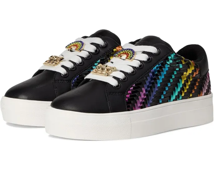 Детские кроссовки Kurt Geiger London Mini Laney Weave с плетеным радужным декором