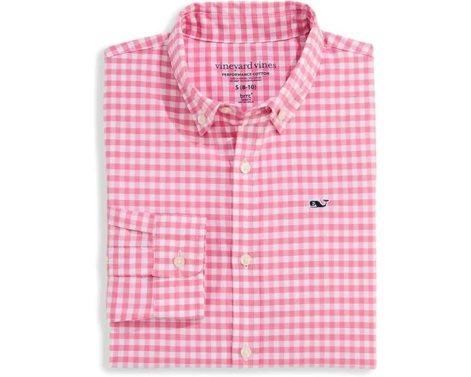 Детская рубашка vineyard vines Skysail Gingham из охлаждающей ткани