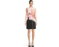 Платье Calvin Klein Scuba Foral Sheath с цветочным принтом и застежкой-молнией на спине