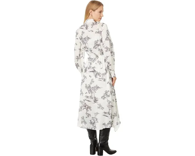Платье AllSaints Skye с цветочным принтом, длинными рукавами и поясом