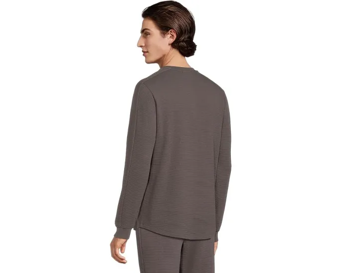 Хенли Barefoot Dreams Waffle Thermal с длинным рукавом из вафельной ткани