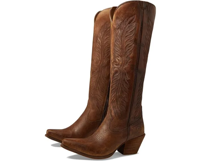 Ковбойские сапоги Ariat Guinevere Western до колена с молнией и квадратным носком