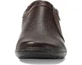Слипоны Clarks Cora Giny из текстурированной кожи и текстиля с двумя молниями
