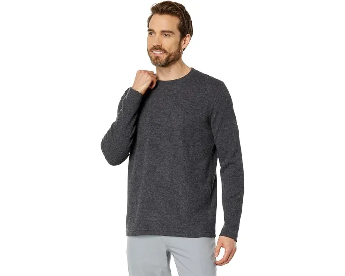 Свитер TravisMathew Cloud Waffle Crew с длинными рукавами и вафельной вязкой
