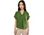 Washed Organic Linen Delave Notch Collar Top