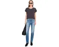 Джинсы AG Sandra Low Rise Slim Straight с низкой посадкой