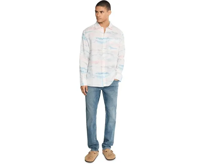 Рубашка Tommy Bahama Coral Cove из 100% льна с реверс-принтом и вышитым логотипом
