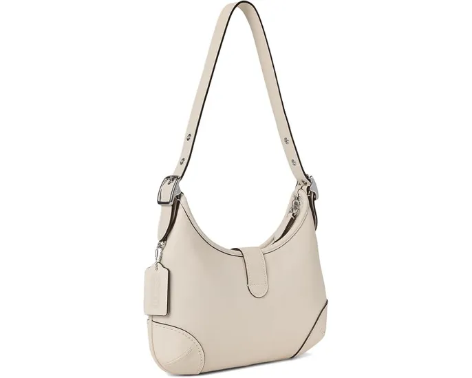 Сумка COACH через плечо из кожи с регулируемым ремнем