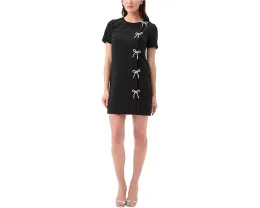 Платье Diamonds мини с короткими рукавами и стразами