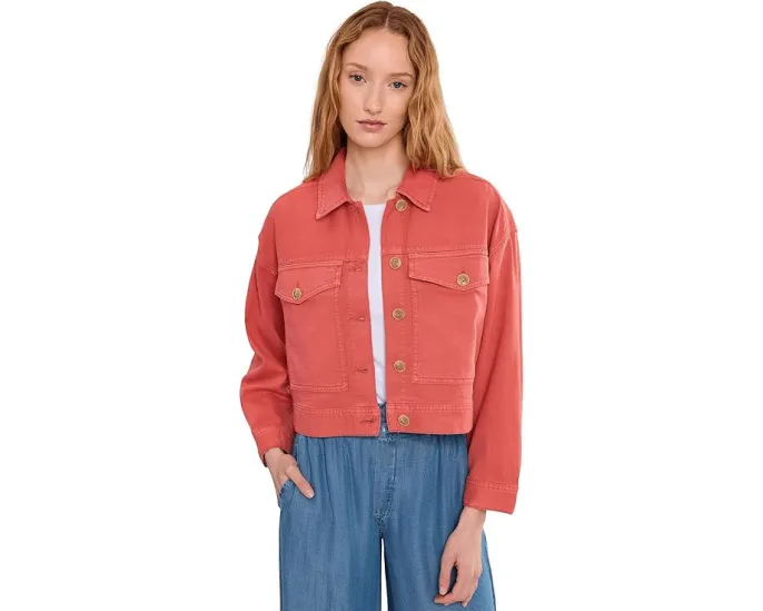 Petite Oversized Cropped Denim Jacket