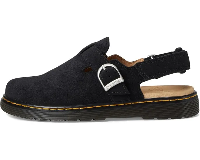 Dr. Martens Jorgie Y мюли для детей из мягкого замши с регулируемым ремнем