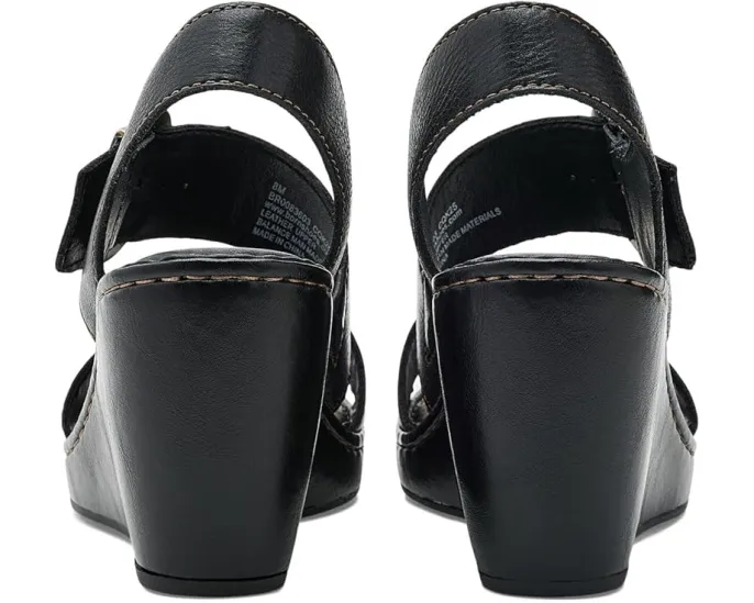 Босоножки Sapphire Born с пряжкой на танкетке из итальянской кожи