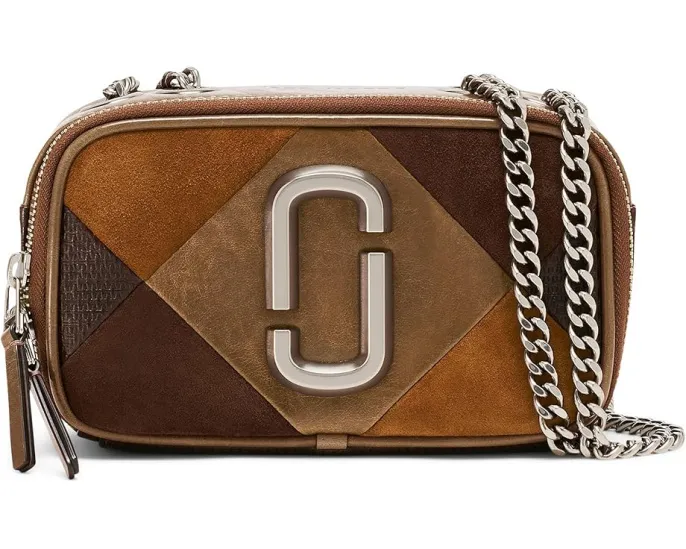 Сумка Marc Jacobs The Suede Patchwork Softshot через плечо в стиле пэчворк