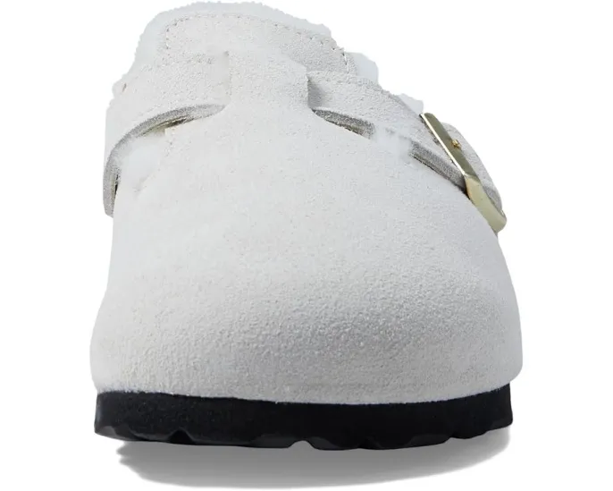 Классические сабо Boston с овчиной из мягкой замши Birkenstock