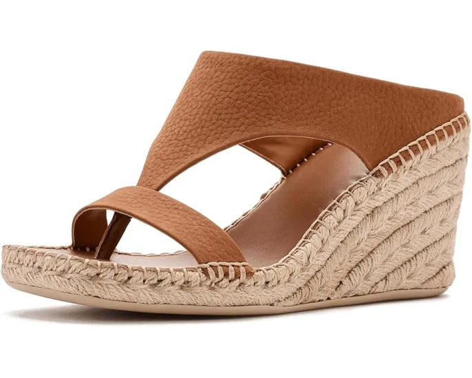 Сандалии Farren Espadrille с клиновидным каблуком и кожаным верхом от Franco Sarto