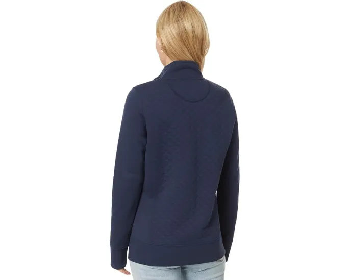 Свитшот L.L.Bean Quilted Full Zip Sweatshirt с воротником-стойкой и стеганым дизайном