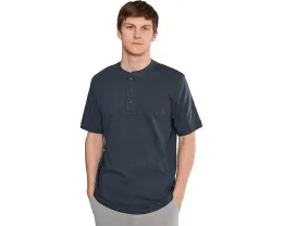 Футболка поло Faherty Short Sleeve Sunwashed Henley с вырезом и планкой