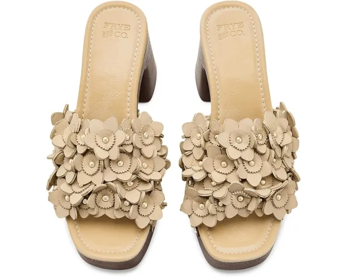 Слайды Wylie Flower от Frye с цветочным декором
