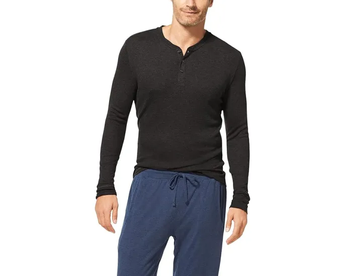 Хенли Tommy John Lounge с длинным рукавом из мягкой ткани