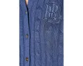 Кардиган Lauren Ralph Lauren с косами из хлопка с вискозой кремовый