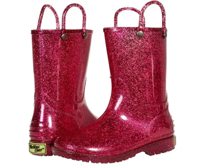 Детские резиновые сапоги Western Chief Kids Glitter Rain с блестками и ручками