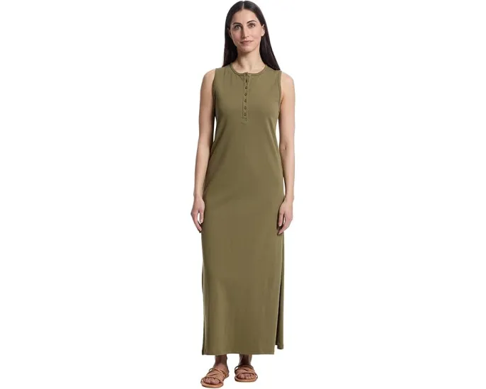 Макси-платье Lilla P с застежкой хенли и разрезом