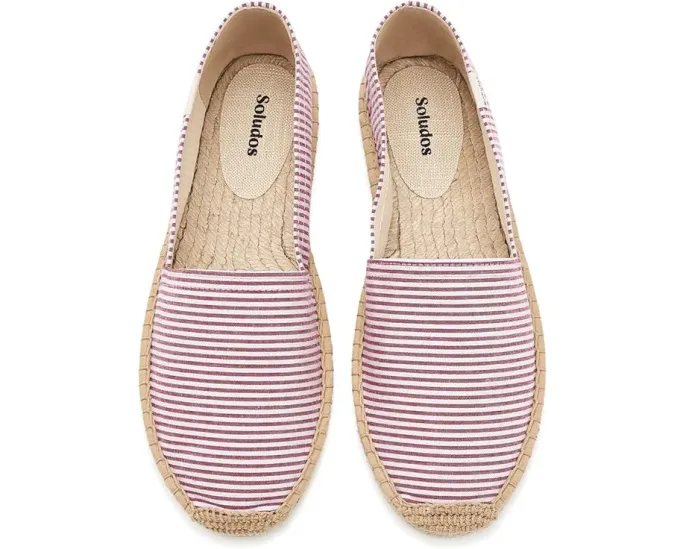 Эспадрильи Soludos Seersucker Original из хлопка с джутовой подошвой