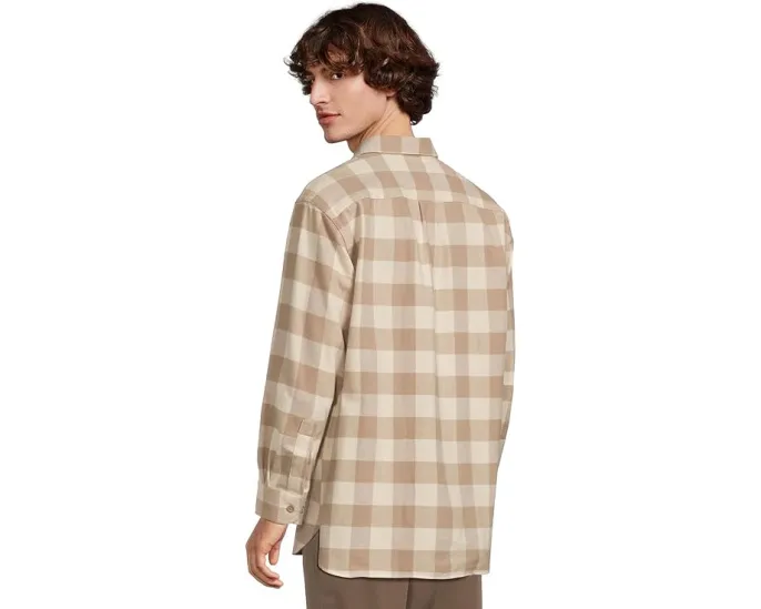 Рубашка L.L.Bean из замши в клетку традиционного кроя