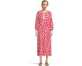Платье миди Tommy Bahama Ikat Stripe с длинными рукавами и поясом