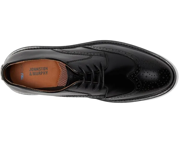 Johnston & Murphy туфли Upton Wingtip с перфорацией и стелькой с эффектом памяти