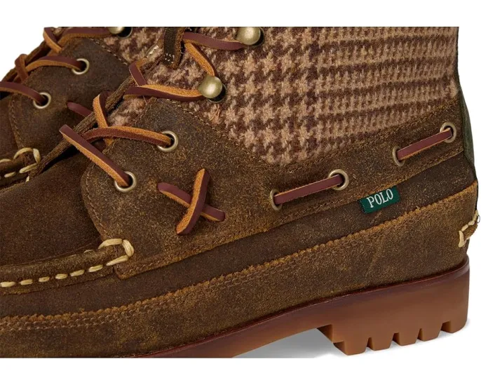 Ботинки Ranger Mid из замши и шерстяного твида Polo Ralph