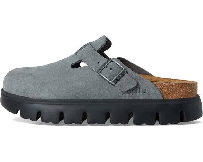 Биркенштоки Boston Chunky на платформе из замши