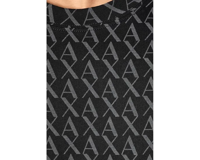 Футболка Armani Exchange с логотипом по всей поверхности
