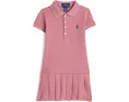 Платье-поло с плиссированной сеткой и стрейчем Polo Ralph Lauren для детей