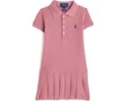 Платье-поло с плиссированной сеткой и стрейчем Polo Ralph Lauren для детей