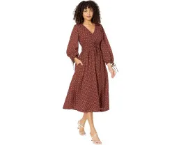 Madewell платье миди Arianne с принтом и длинным рукавом