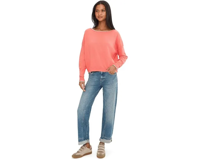 Свободный свитер See Me с лодочкой и контрастной отделкой Free People