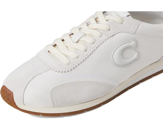 Кроссовки COACH Flat из кожи с логотипом С и резиновой подошвой