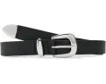 Узкий кожаный ремень Madewell Skinny Leather Western с металлической пряжкой