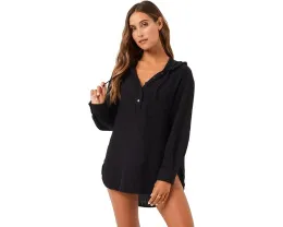 Туника L*Space Sonora с капюшоном на кулиске и длинными рукавами на пуговицах