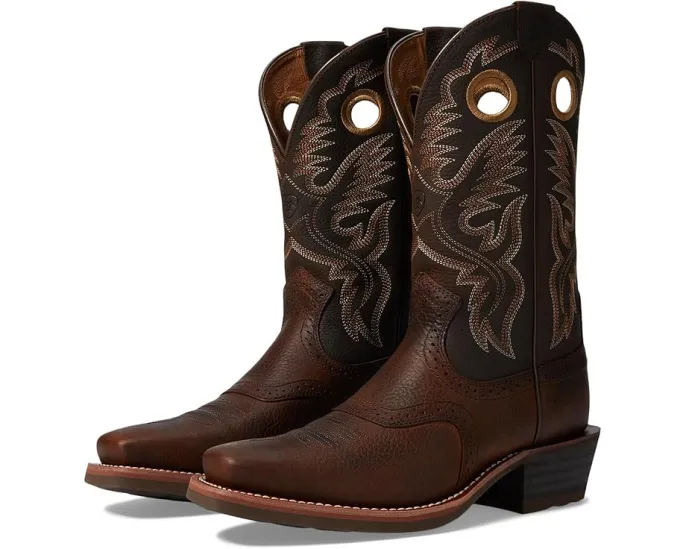 Ariat Heritage Roughstock прочные рабочие сапоги из коричневой масленой кожи