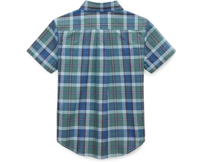 Polo Ralph Lauren рубашка Plaid Cotton Oxford хлопковая с коротким рукавом синяя