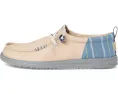 Hey Dude Wally Funk Striped Denim слипоны с джинсовым принтом