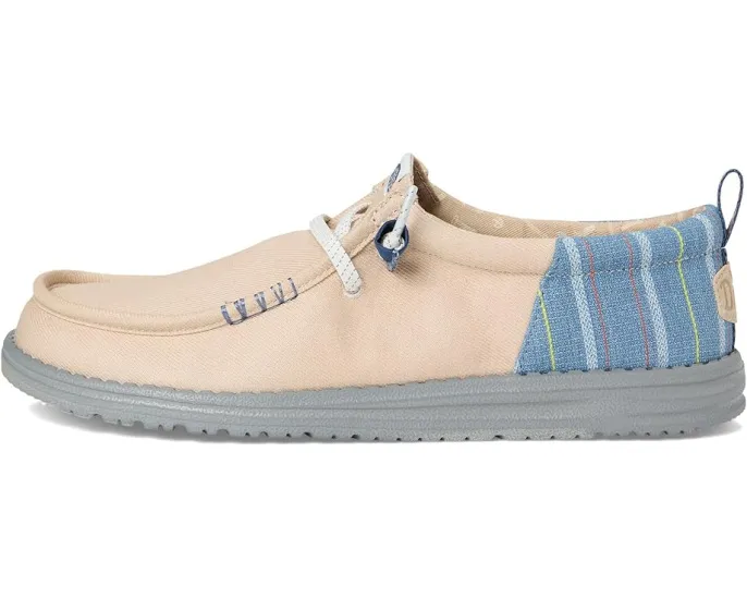 Hey Dude Wally Funk Striped Denim слипоны с джинсовым принтом