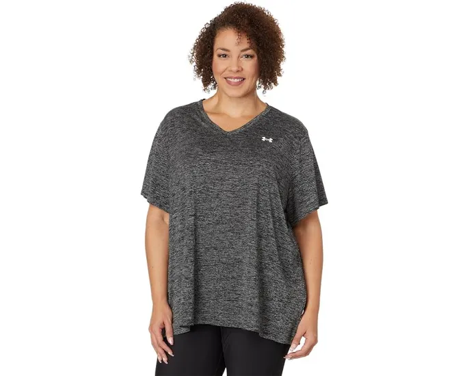 Under Armour Plus Size Tech Short Sleeve V-Neck Twist футболка с V-образным вырезом