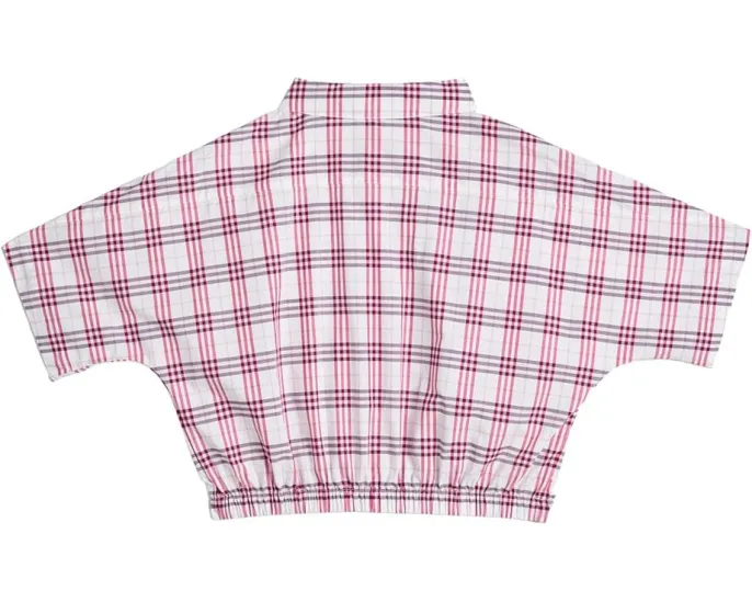 Burberry Kids блуза Maisie с воротником и короткими рукавами реглан