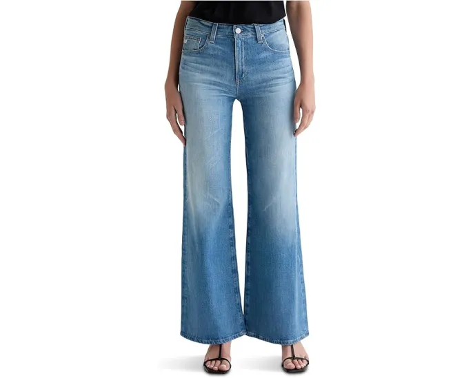 Джинсы AG Jeans Saige Mid Rise Wide Leg с широкой штаниной